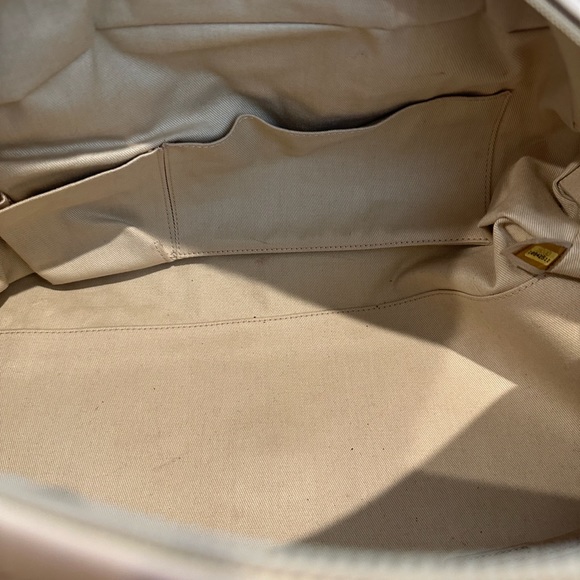 Vintage authentic beige quilted Chanel lambskin bowler tote bag cloudy bundle - Picture 4 of 16